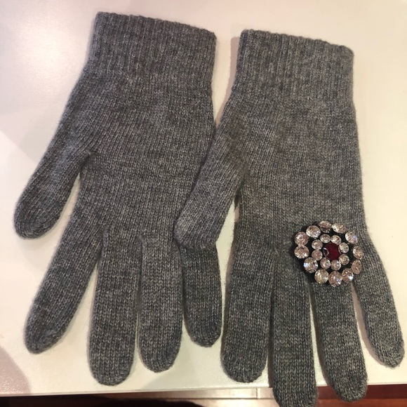 Women Gloves with Crystal - Picture 2 of 2